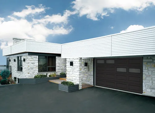 Standard+ Classique XL, Noir, fenestration Décalée avec verre Sablé blanc