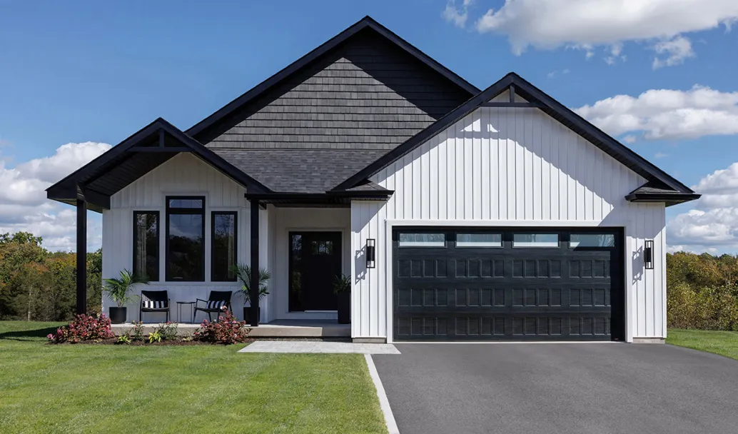 Standard+ Shaker-Plat XS, 16' x 8', Noir, fenêtres Sablé blanc