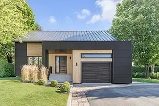 Vantage Plank, 10' x 7', Carbon Oak HD Wood Tone door. Novatech's Vog entry door.