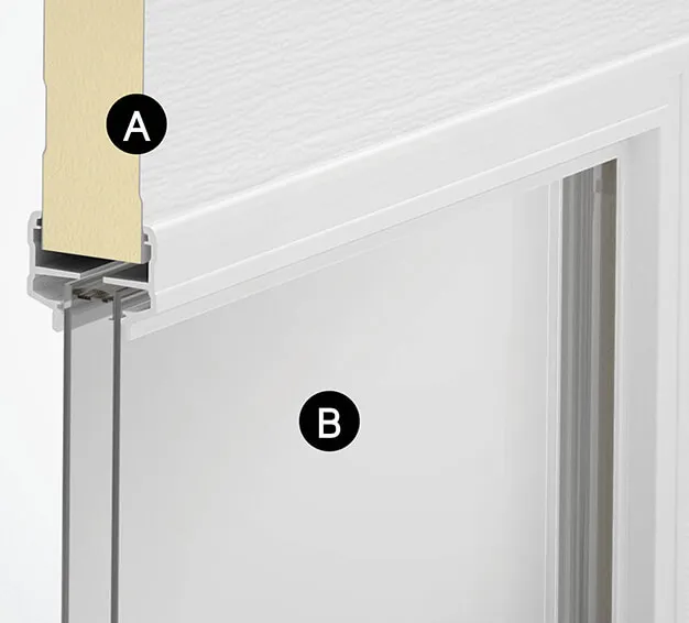 High-pressure injected polyurethane and sealed thermo-pane windows technical drawing